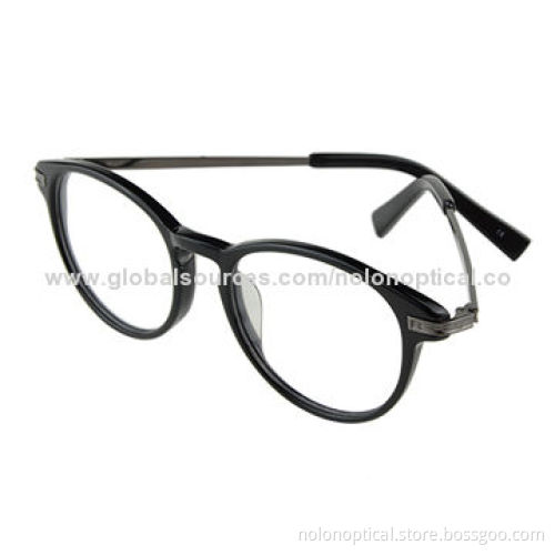 England Optical Classic BLK Round Eyeglasses Frame, Customized Logo